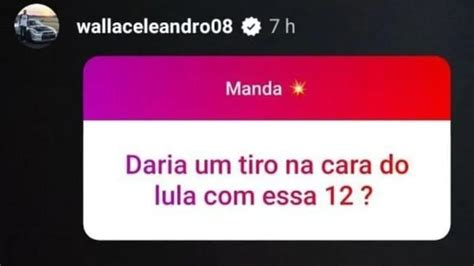 Vôlei Jogador Wallace faz enquete sobre dar tiro na cara de Lula