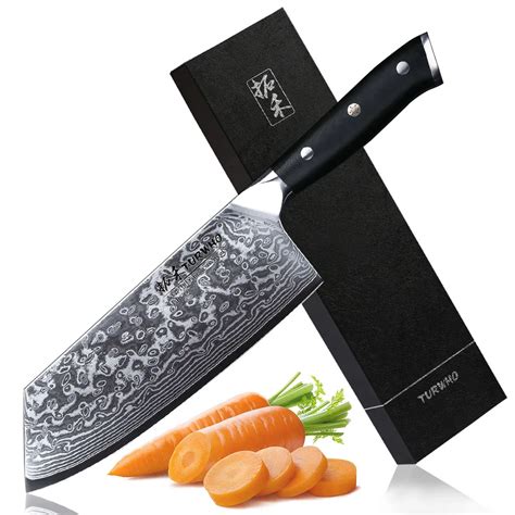 Turwho 75 Inches Chopping Knife Vg 10 Damascus Steel Chinese Kitchen