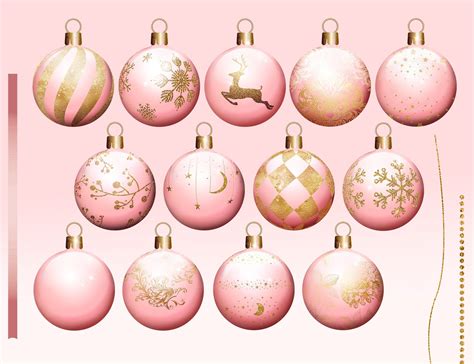 Pink Christmas Ornament Clip Art