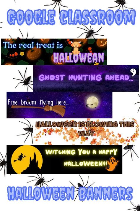 Google Classroom banners Halloween themed | Happy halloween banner ...