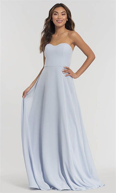 Removable Straps Kleinfeld Chiffon Bridesmaid Dress Chiffon Evening