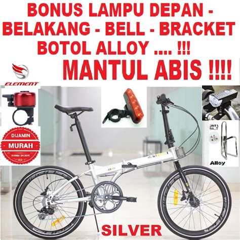 Jual Sepeda Lipat Element Foldx 8 Speed New Uk 20 451 Rem Hidrolik