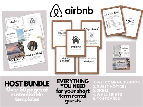 Airbnb Guest Book Template Printable Guest Book Template Etsy