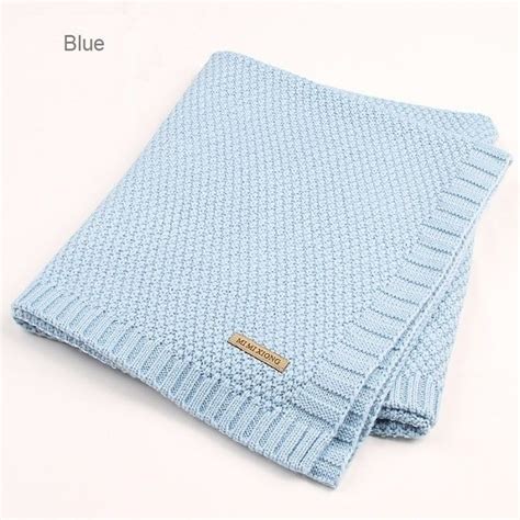 Knitted Solid Color Baby Blanket Swaddle Swaddle Baby Swaddle