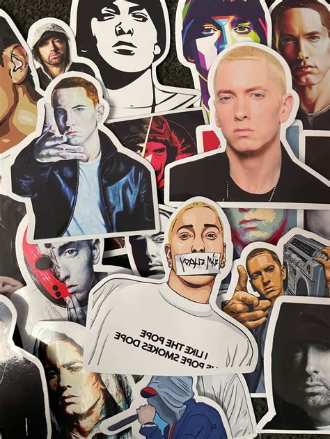 Eminem Inspired Stickers Set Of 8 Or 10 Random Lot Slim Shady Etsy