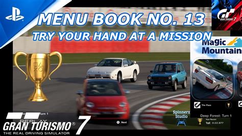 Gran Turismo Cafe Menu Book No Try Your Hand At A Mission Gt