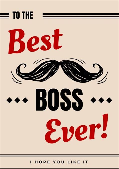 Personalize this Vintage To the Best Boss Ever! Card template in minutes