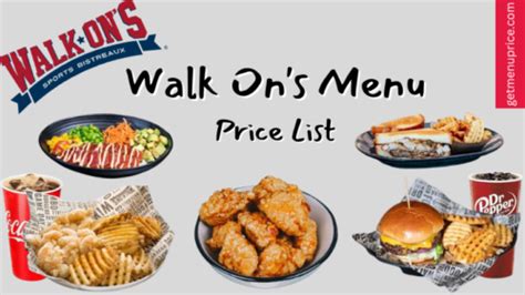 Walk On's Menu Price List USA [Updated September 2023]