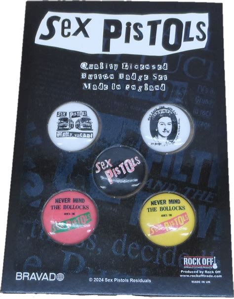 Sex Pistols Nmtb Button Badge 5 Pack Set Mazeys Uk