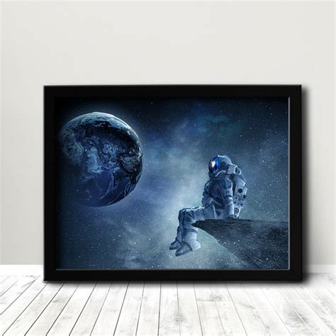 Quadro Astronauta X Cm Mdf Elo Produtos Especiais