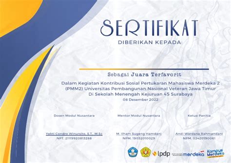 Sertifikat Juara Terfavorit | PDF