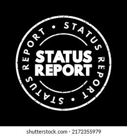 Status Report Text Stamp Concept Background Stock Illustration