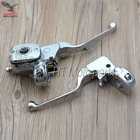 Chrome Motorcycle Clutch Lever Brake Pump Master Cylinder For Harley