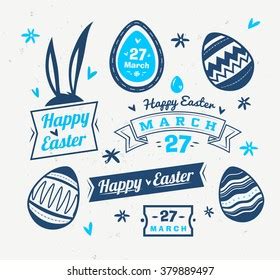 Happy Easter Greeting Card Logos Labels Stock Vector (Royalty Free) 379889497 | Shutterstock