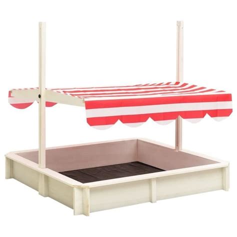 Ruida Bac Sable Et Toit R Glable Bois De Sapin Blanc Et Rouge Uv