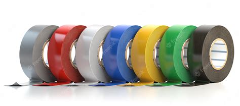 Premium Photo | Insulation adhesive tape of different colors isolated ...