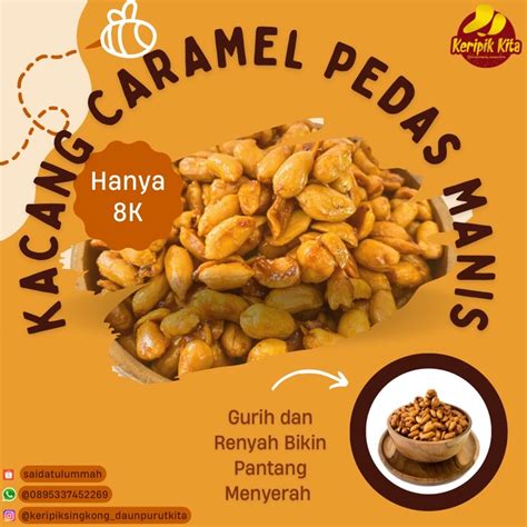 Jual Kacang Caramel Pedas Manis Gr Kacang Gula Merah Snack