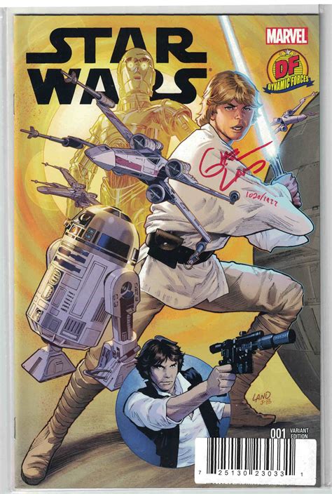 Star Wars 1 Dynamic Forces Greg Land Signed Variant Marvel 2015 Coa