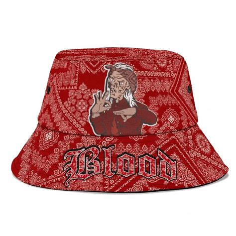 AIO Pride Blood Gang Bucket Hat - Red Paisley - AIO Pride | Bucket hat ...