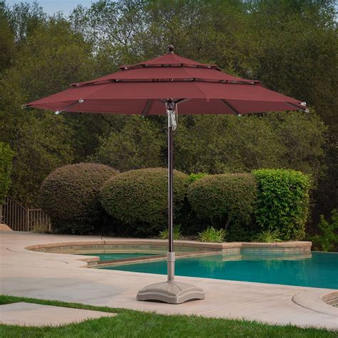 Amazon PROSHADE 11ft 3 Tire Wood Look Aluminum Market Umbrella