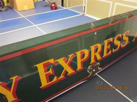 Vintage Rare Authentic Railway Express Agency Porcelain On Steel 3