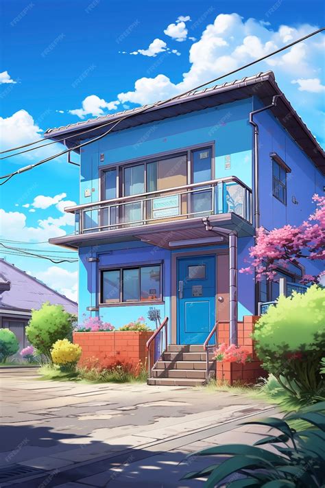 Free AI Image | Anime style house architecture