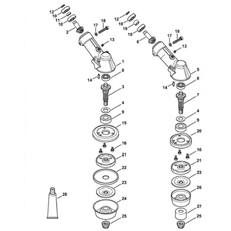 Stihl FS 460 Clearing Saw FS460C EM Parts Diagram Gear Head