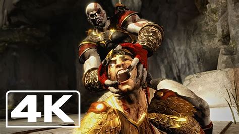 Kratos Kills Helios Scene God Of War Remastered K Uhd Youtube