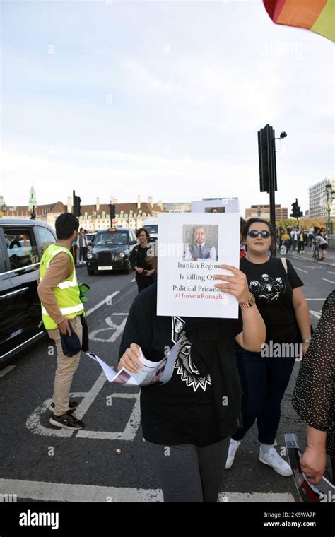 London Uk 29 October 2022 Protest Opposite Houses Of Parliament To