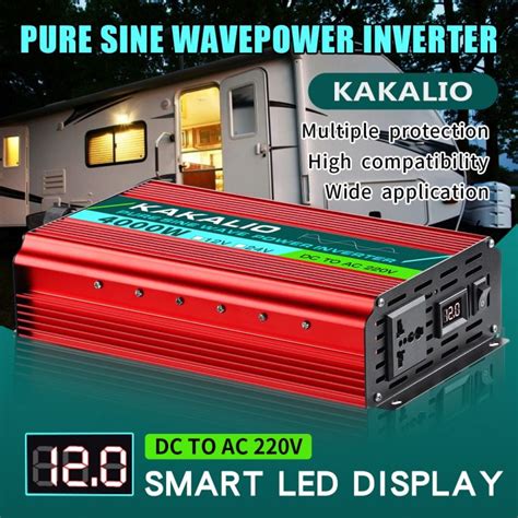 Pure Sine Wave Inverter 50HZ 60HZ DC12V 24V To AC110V 220V 5000W 6000W