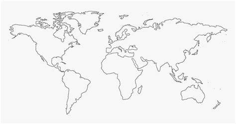 Blank World Map Without Borders