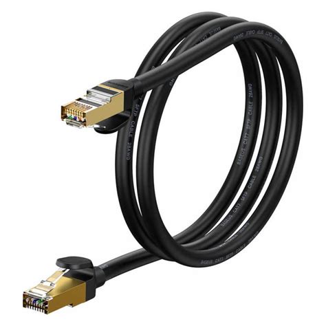 Baseus Speed Seven Rj45 Ethernet Cable Cat 7 10gbps 1m 10101 Black