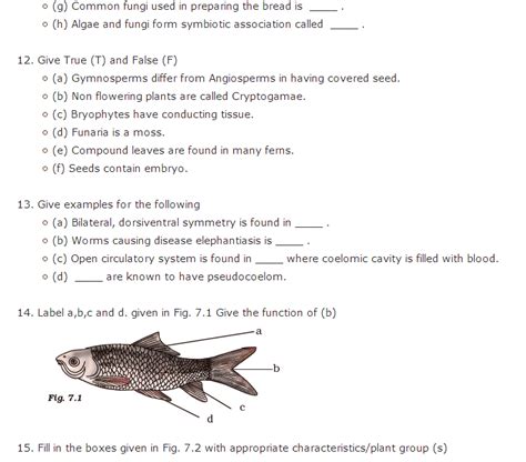 Important Questions For Class 9 Science Chapter 7 Diversity In Living