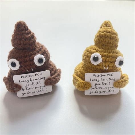 Poo Plushie Unique Knitted Craft Giving Accessory Household Ebay