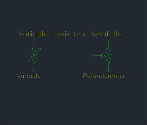 Variable Resistors Symbols Electrical And Instrumentation Drawing