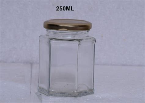 Tin Ml Hexagonal Glass Jar At Rs Piece In Firozabad Id