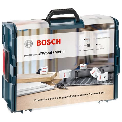 Bosch HSS Bi Metal Progressor Lochsägen Set 8 tlg 20 114mm Trockenbau