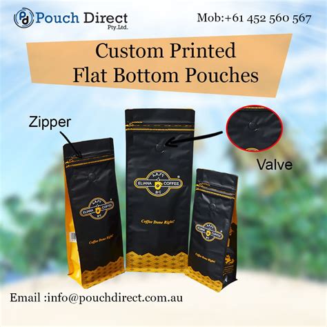 Custom Printed Flat Bottom Pouches Custom Bags Pouch Printed Flats