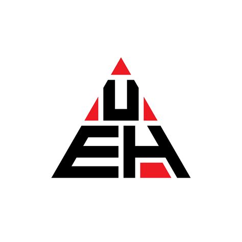 UEH triangle letter logo design with triangle shape. UEH triangle logo ...