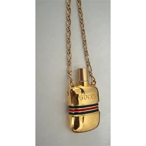 Vintage GUCCI logo perfume bottle motif pendant colle… - Gem