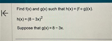 Solved Find Fx ﻿and Gx ﻿such That