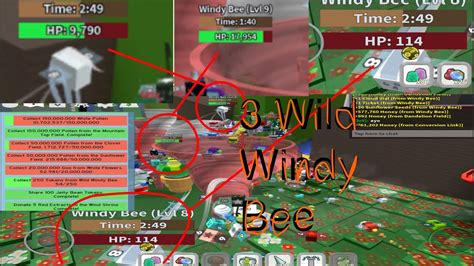 Wild Windy Bee In Field Bee Swarm Simulator Bss Youtube