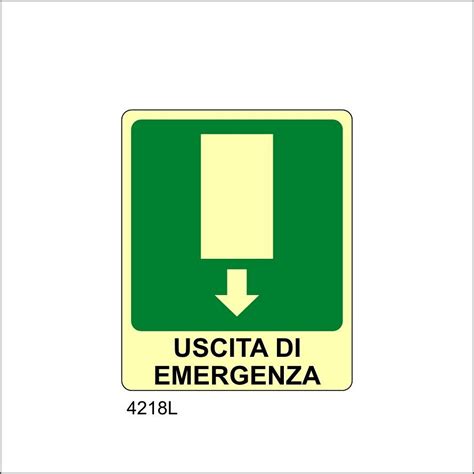 Uscita Di Emergenza In Basso Luminescente A Adesivo Luminescente