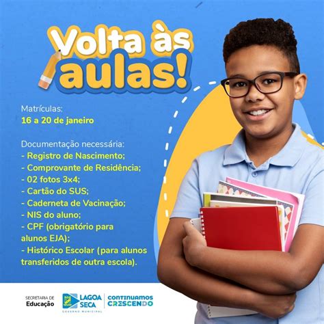 Secretaria De Educação Divulga Calendário De Matrículas Da Rede