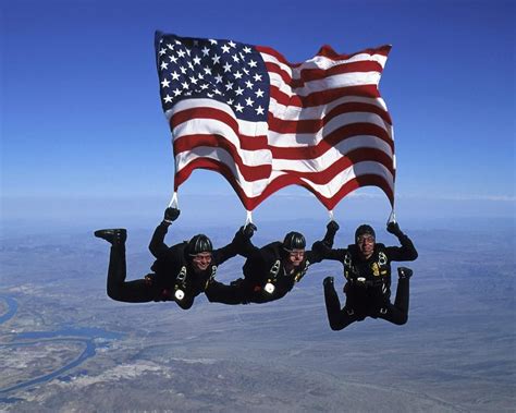 Patriotic Skydivers American Pride American Flag American Girl