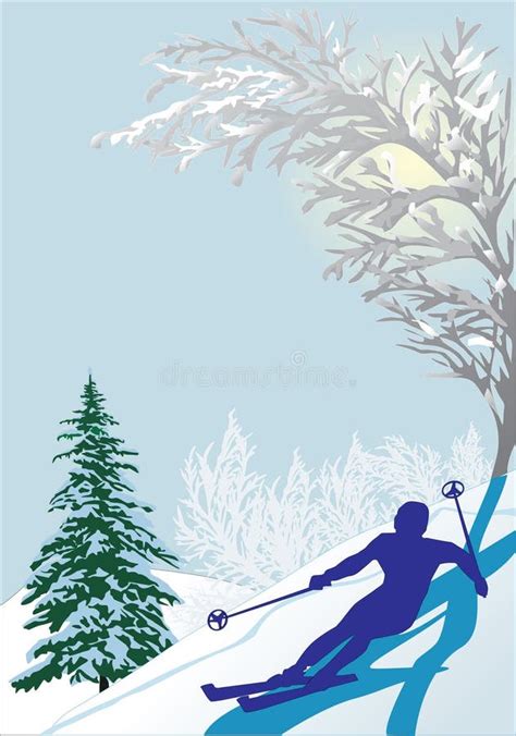 SNOW SKIER silhouette stock vector. Illustration of icon - 26894834