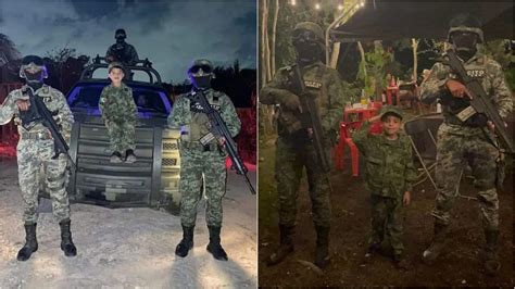 Niño Festejó Cumpleaños Con Temática Del Ejército Y Presuntos Miembros De La Sedena Lo