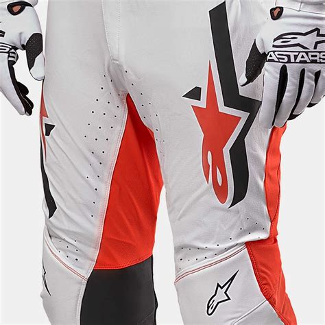 Pantaloni Moto Cross Enduro Alpinestars Supertech Ward Arancio Bianco