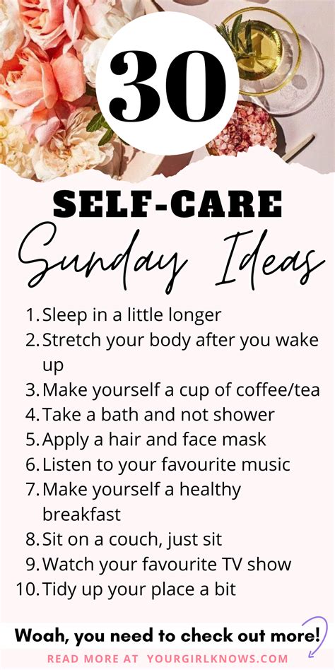 30 OF THE BEST SELF CARE SUNDAY IDEAS TO ADD TO YOUR SELF CARE SUNDAY ...