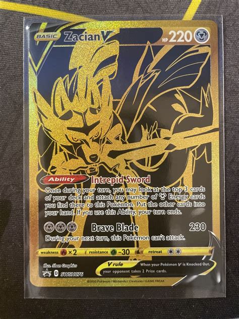 Zacian V Swsh Zamazenta V Swsh Gold Black Star Promo Pok Mon